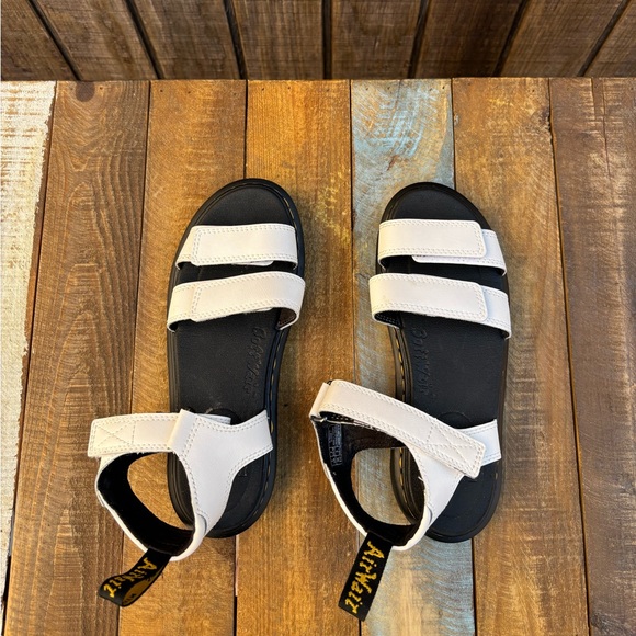 Dr. Martens Klaire White Leather Strap Sandals - Picture 8 of 14